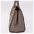 Borsa Jimmy Choo Riley Small Star Studs in pelle grigia e oro Auth bs36088 Marrone D'oro - vista 6
