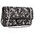 CHANEL beads Chain Matelasse 25 Bag Tweed Black Silver CC Auth yk20617SM Silvery