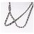 CHANEL beads Chain Matelasse 25 Bag Tweed Black Silver CC Auth yk20617SM Silvery - view 7