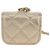 CHANEL Custodia Matelassé per AirPods Pro Set Pochette in Pelle Gold CC Auth 191648SM D'oro - vista 3