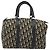 Borsa Boston Christian Dior Trotter Canvas Blu Navy Argento Auth 192214 - vista 3