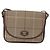 Borsa a Spalla Burberrys Nova Check in Tela Marrone con Tonalità Oro Auth 192747 - vista 2