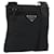 Borsa a Spalla PRADA Nylon Nero Argento Auth 191800V