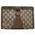 Borsa GUCCI GG Supreme Web Sherry Line PVC Beige Oro 89 01 032 Auth ep15103 D'oro - vista 2