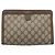 Borsa GUCCI GG Supreme Web Sherry Line PVC Beige Oro 89 01 032 Auth ep15103 D'oro - vista 3