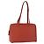 CHANEL Tote Bag Leder Orange Goldfarben CC Auth 192841