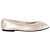 Sapatilhas Chanel em couro dourado com logotipo CC