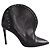 Botas Balmain Studded Accents Lace de cuero negro