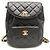 Zaino Chanel Matelassé in agnello nero - vista 2