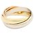 Anello Trinity Cartier in oro bianco oro giallo e oro rosa - vista 2