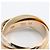 Anello Trinity Cartier in oro bianco oro giallo e oro rosa - vista 3