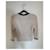Chanel Strickjacke V-Ausschnitt Beige Dunkelblau - Ansicht 8