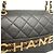 Borsa a tracolla Chanel in agnello nero - vista 10