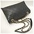 Borsa a tracolla Chanel in agnello nero - vista 3
