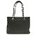 Timeless Borsa Tote Chanel in pelle di vitello martellata nera con catena Nero