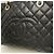 Timeless Borsa Tote Chanel in pelle di vitello martellata nera con catena Nero - vista 8