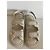 Sandali Dad Chanel in tweed avorio e oro Beige D'oro - vista 2