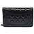 Borsa CHANEL Wallet on Chain in Pelle Nera - 103722 Nero - vista 3