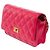Bolsa CHANEL Wallet on Chain em Couro Rosa - 103723 - vista 4