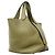 Hermès Borsa Hermes Picotin Lock PM in pelle Taurillon Clemence grigia Marrone - vista 2