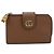 Bamboo Cartera bi-fold Gucci de cuero marrón con detalles de bambú Castaño