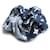 Scrunchie in cotone denim monogram Louis Vuitton Bianco Blu
