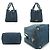Prada Jeans in denim blu Avio Borsa tote Canapa con stampa logo - vista 4