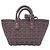 First Balenciaga Borsa Tote Cesto da Bistro in Vimini Intrecciati Taupe, Borsa a Spalla - vista 3