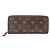 Louis Vuitton Cartera Monogram Clemence Long Wallet Fuchsia Castaño