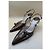 Décolleté slingback Louis Vuitton in vernice marrone - vista 3