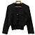 Autre Marque N. Natural Beauty Basic Rippstrick-Ensemble Cardigan Schwarz