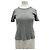 Autre Marque Camiseta de algodón gris