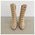 Stivaletti con lacci in mesh e pelle beige Giuseppe Zanotti Taglia 36 - vista 3