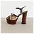 Sandali con plateau "Candy" in tappezzeria floreale Saint Laurent Paris Multicolore - vista 3