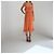 For Love & Lemons Polka Dot Midi Kleid – Größe M Weiß Orange - Ansicht 2