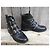Botas de cano curto de couro preto com tachas Maje - vista 2