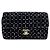 Borsa a Spalla Chanel Mini Matelassé Nero - vista 2