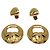 Timeless Orecchini a clip rotondi Chanel Coco Mark da donna - vista 4