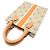 Borsa a mano Louis Vuitton Petite Sac Plat da donna Rosso Beige - vista 4