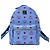 Zaino MCM Visetos in pelle blu - vista 2