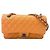 Borsa a Spalla Chanel Matelassé 25 Double Flap Arancione