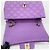 Borsa a Spalla Chanel Mini Matelassé Porpora - vista 11