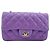 Borsa a Spalla Chanel Mini Matelassé Porpora - vista 2