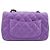 Borsa a Spalla Chanel Mini Matelassé Porpora - vista 3