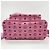 Zaino MCM Visetos in pelle borchiata rosa - vista 7