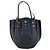 Borsa Loewe Black Leather Shell Tote Bag in pelle nera Nero