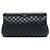 Clutch Chanel Black Large CC Quilted Caviar Frame Nero
