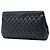 Clutch Chanel Black Large CC Quilted Caviar Frame Nero - vista 2