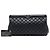 Clutch Chanel Black Large CC Quilted Caviar Frame Nero - vista 7