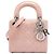 Lady Dior Mini in vernice cannage rosa